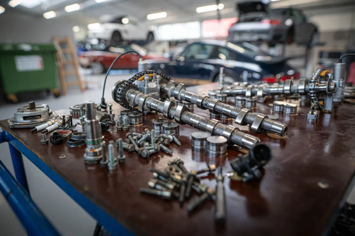 Service på klassisk Porsche